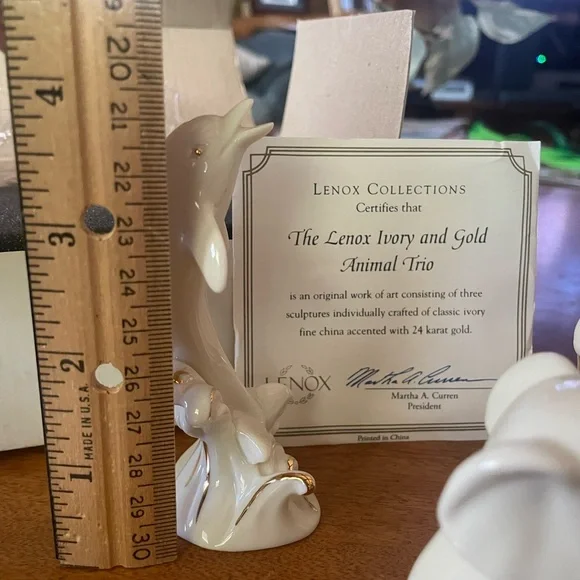 Lenox Cream and Gold Animal Figurines - Picture 4 of 5